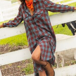 Natural Life plaid dress. NWOT.